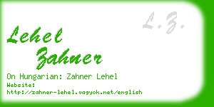 lehel zahner business card